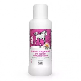 Veda ZooVip Шампунь-Кондиционер для жеребят, с кератином и дегтем, 500 мл